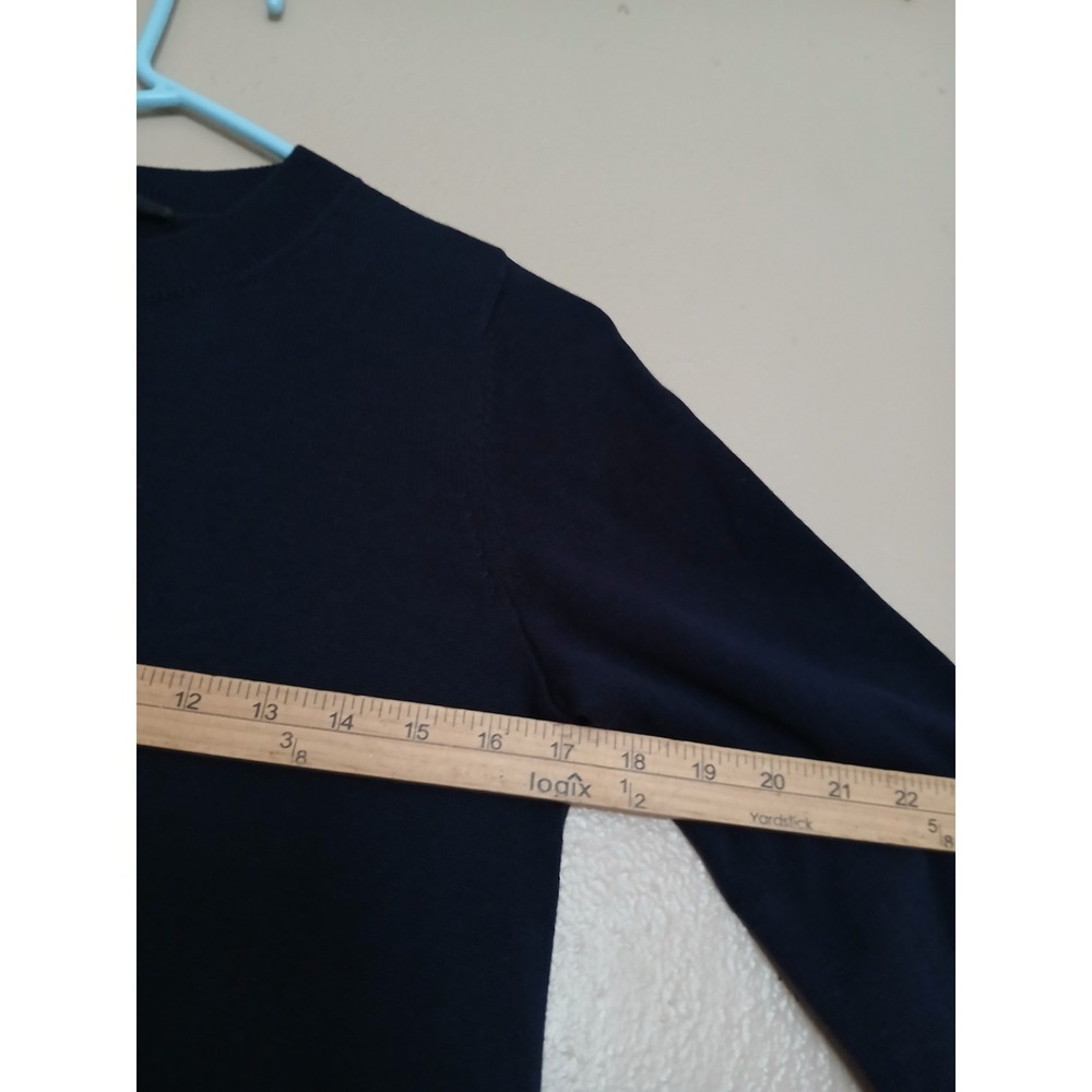 Cos Dress XS Knit Woven Pleat Combo Navy Blue Lagenlook Artsy Minimalist - Picture 10 of 15